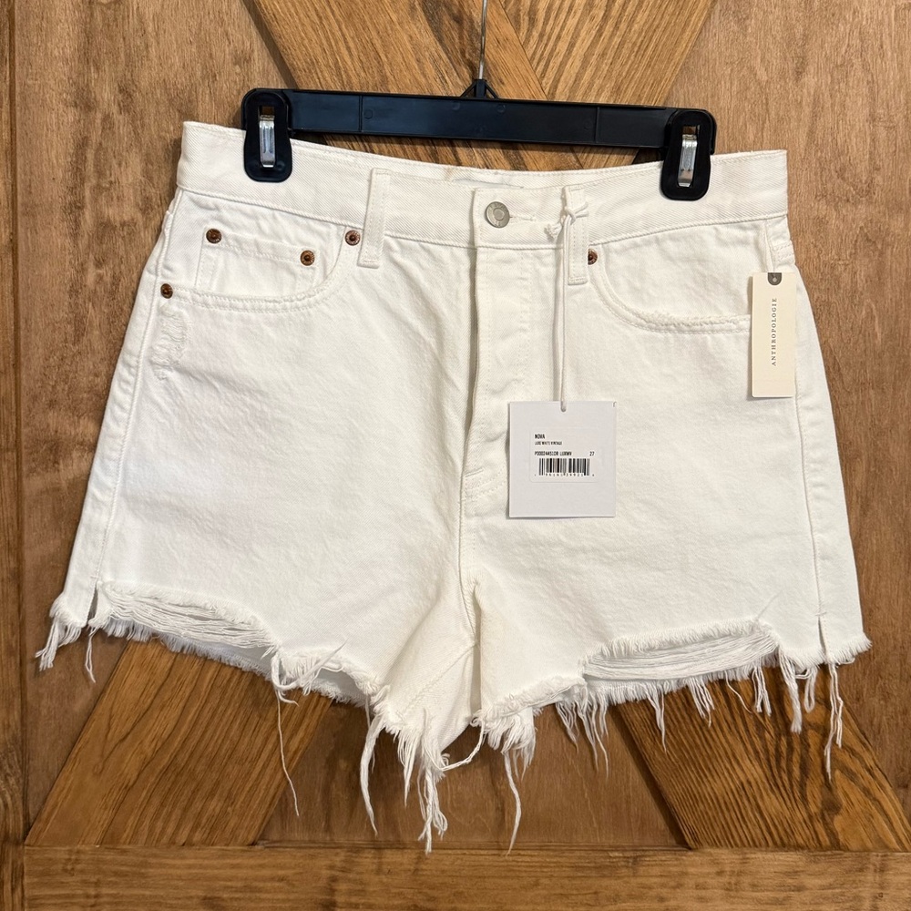 Pistola Nova High Rise cut off denim shorts